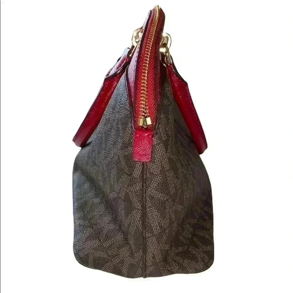 MICHAEL KORS Brown/Red Satchel - Picture 3 of 11